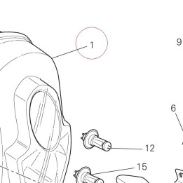 Headlight, left drive 52010031B