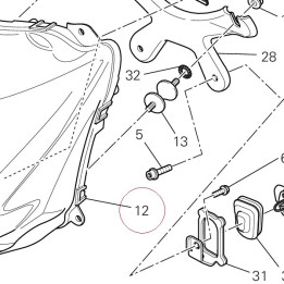 Headlight front 52010182A