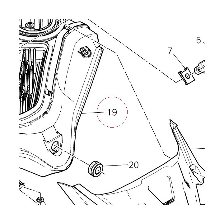 Headlight front 52010228B