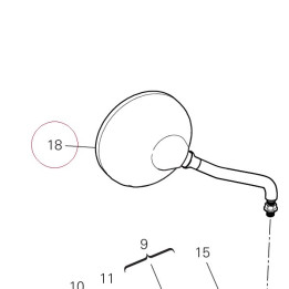 Rear-view mirror right 52310502B