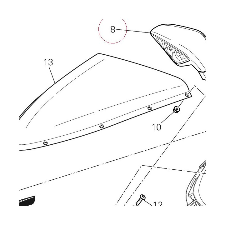 Rear-view mirror right 52320391A