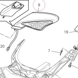 Rear-view mirror left 52320401A