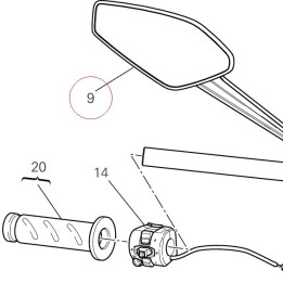 Left mirror 52340252AB