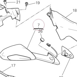 Rear-view mirror right 523S0282B