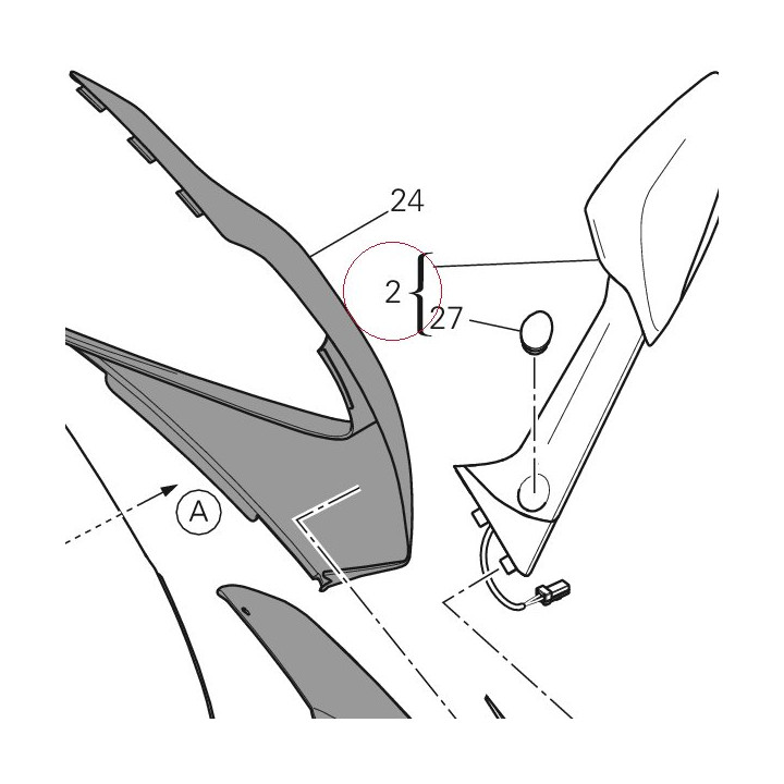 Rear-view mirror left 523S0292B