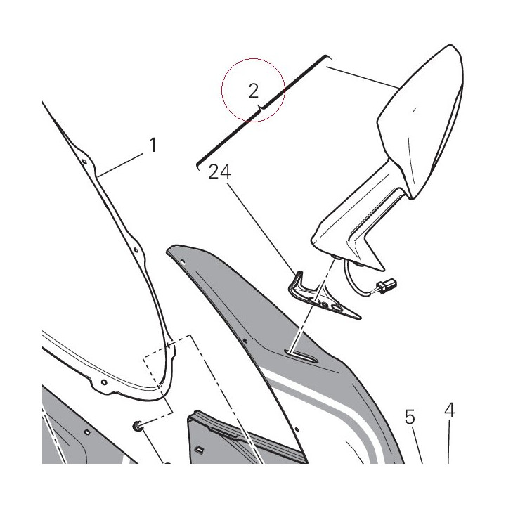 Rear-view mirror left 523S0521A