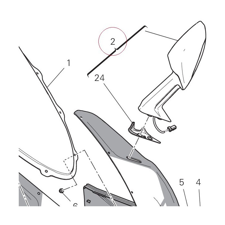 Rear-view mirror left 523S0521C
