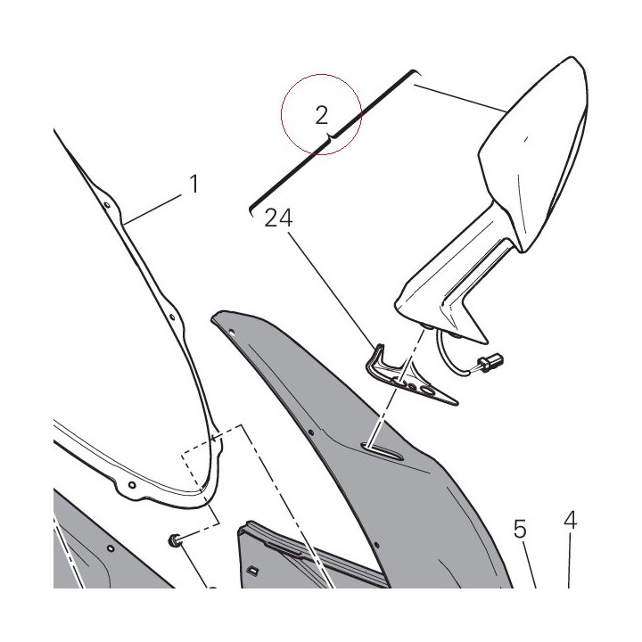 Rear-view mirror left 523S0523C