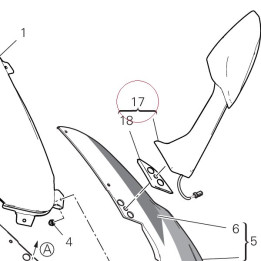 Rear-view mirror left 523S0644A