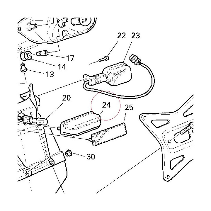 Lamp, license plate 52510042A