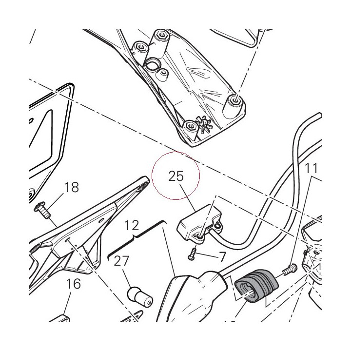 Lamp, license plate 52510432D