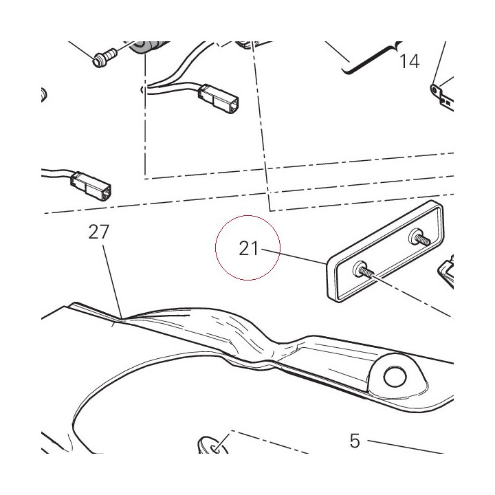 Reflex reflector, rear 52910061A