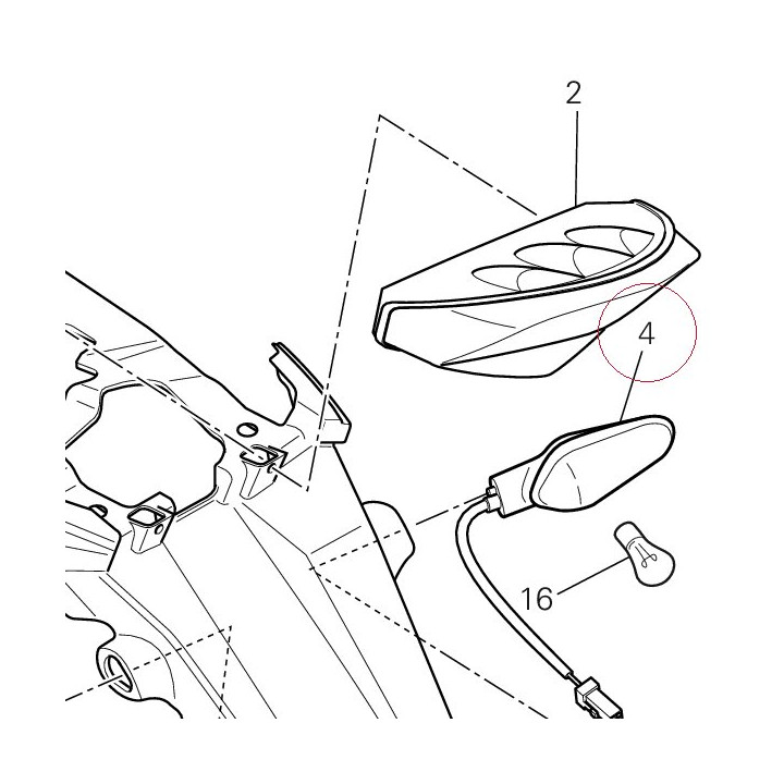 Flasher light front left - rear right 53010225A