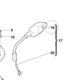 Front flasher lens, left 53240071A