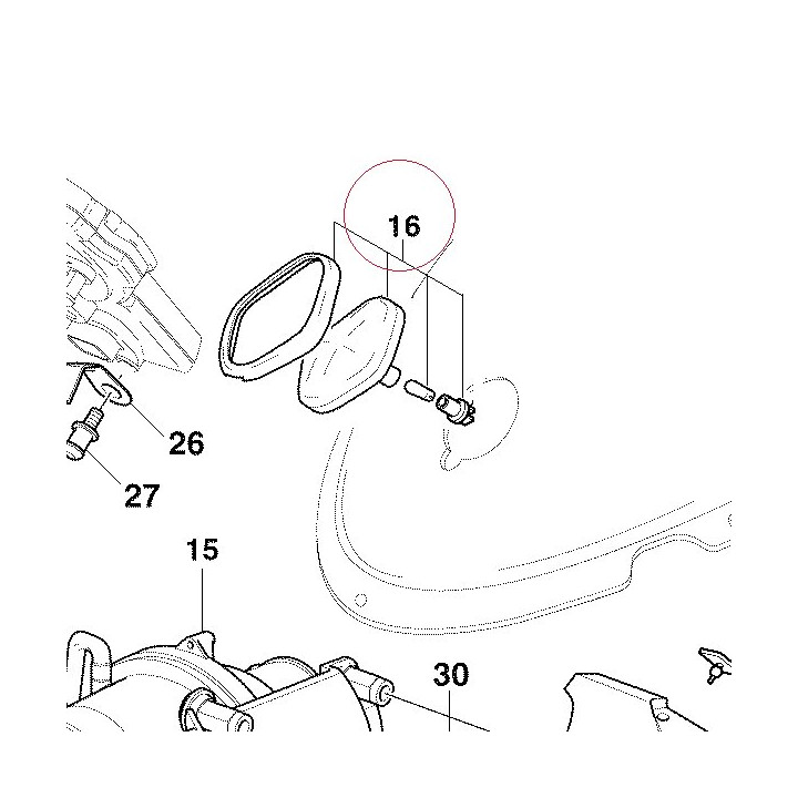 Parking light assembly 53620021B