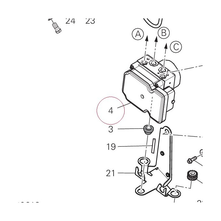 Control unit ABS 54240743A