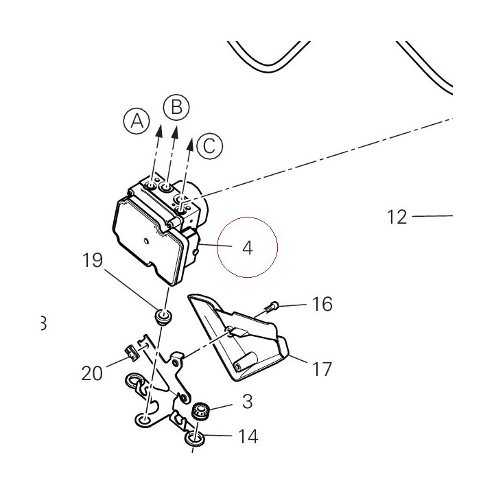 Control unit ABS 54240744A