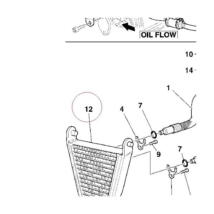 Oversized oil cooler 54840502B