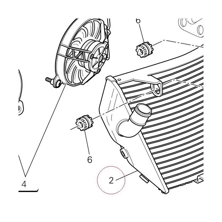 Radiator, water lower 54840841B