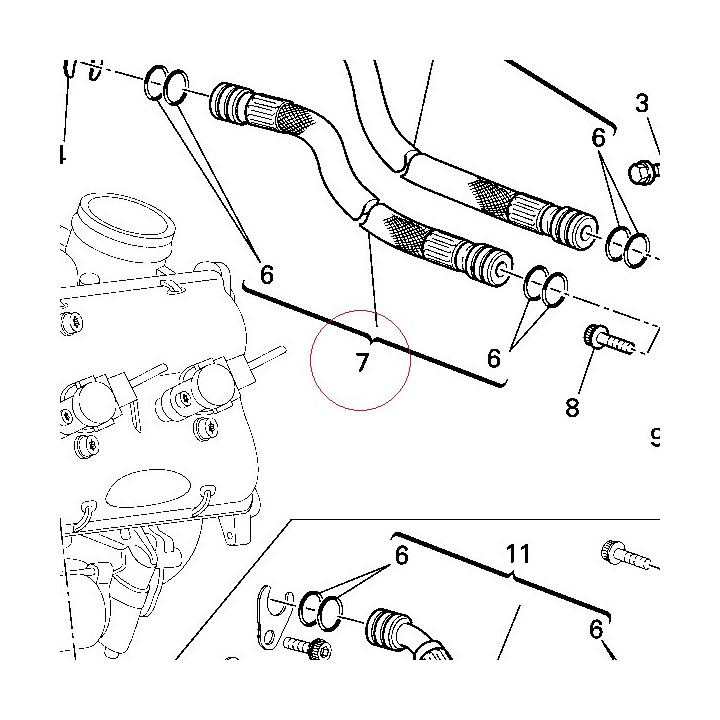 Hose, oil 54910801A