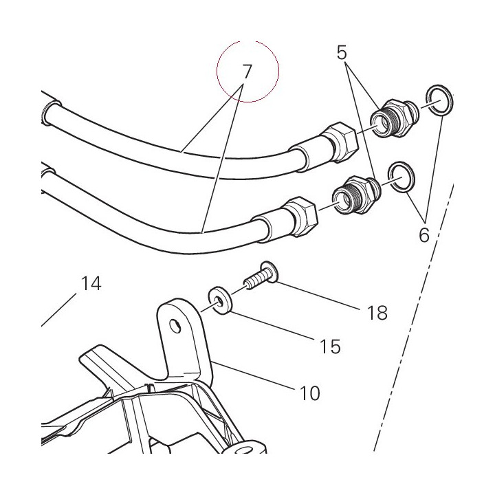 Hose, oil 54911071A