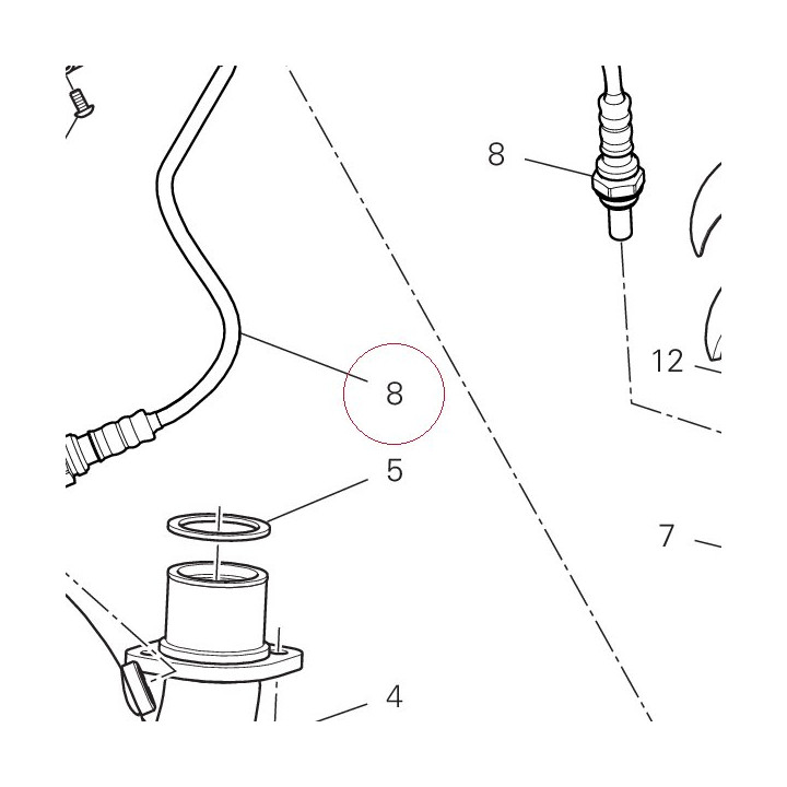 Sensor lambda sond 55212191A