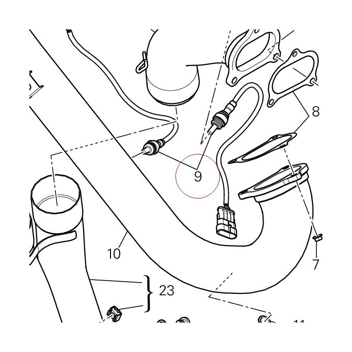 Sensor lambda sond 55213262B