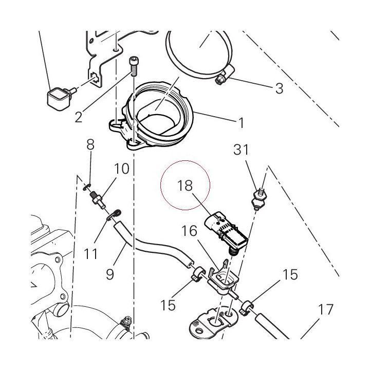Sensor, pressure 55244331A