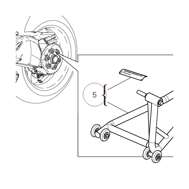 Rear stand 55510881AA