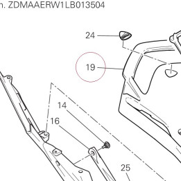 Pillion rider grip rear 55910171A