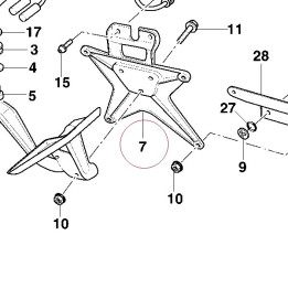 Number plate holder 56110232A