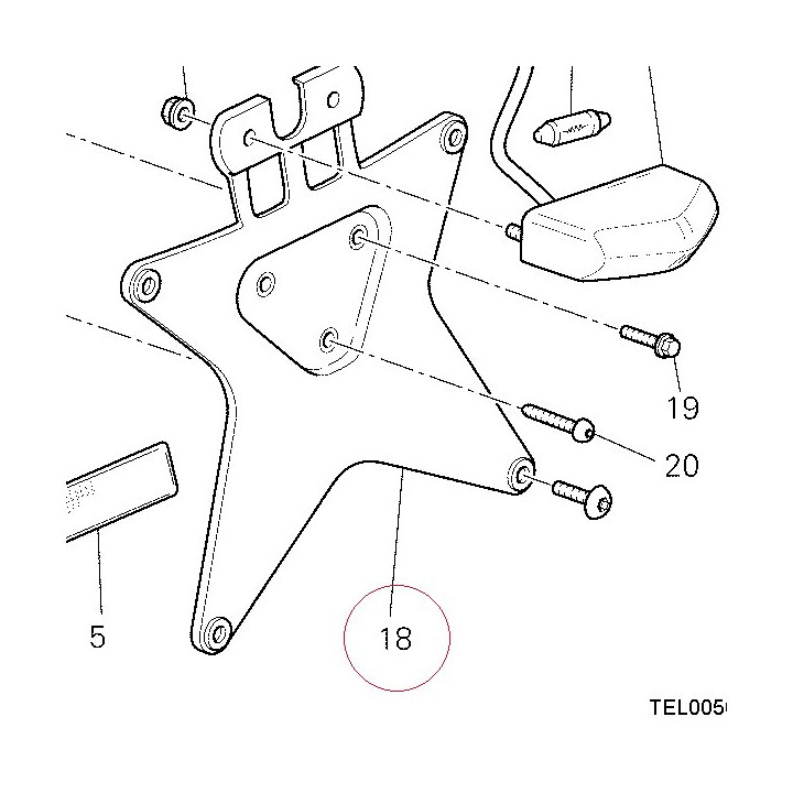 Number plate holder 56110233A