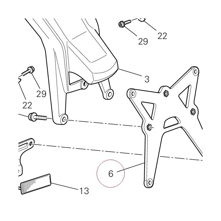 Number plate holder 56110441A