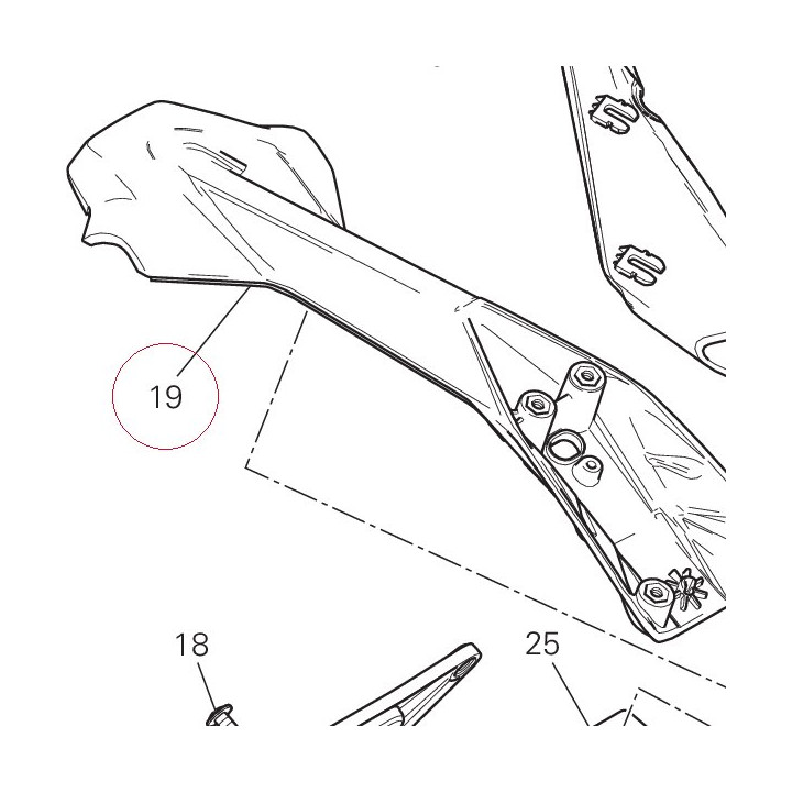 Number plate holder upper 56113033A