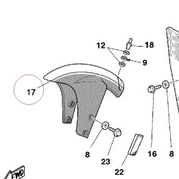 Front mudguard 56410181B