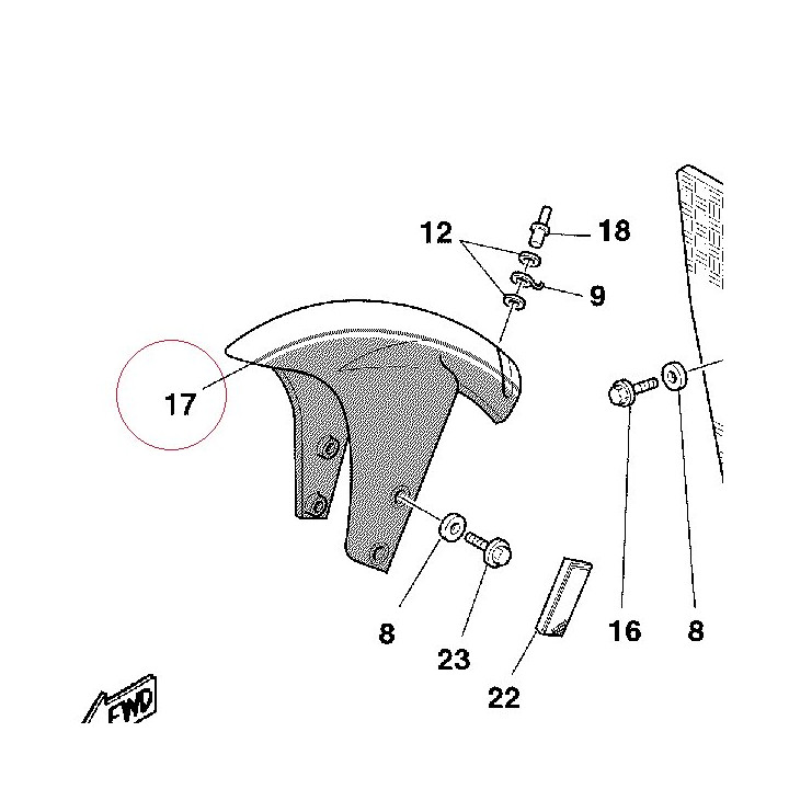 Front mudguard 56410181B