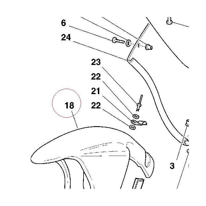 Front mudguard yellow 56410231AE