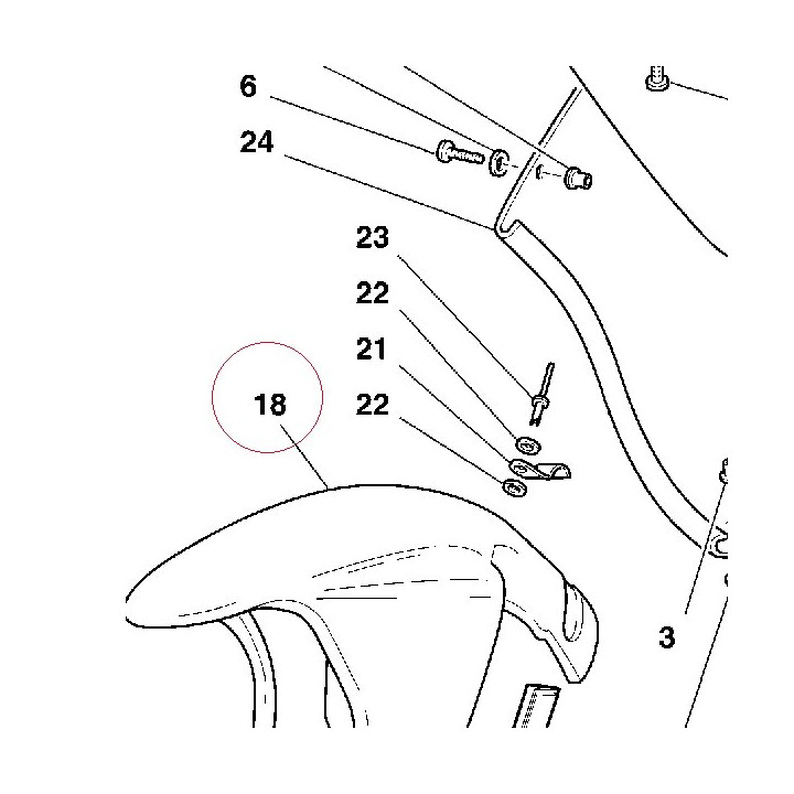 Front mudguard matt gray 56410231AF