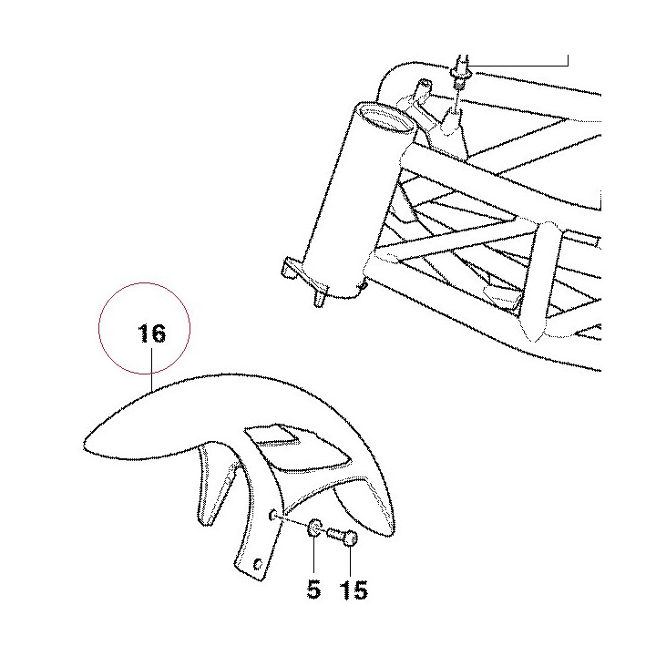 Front mudguard 56410291BD