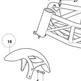 Front mudguard 56410291BE