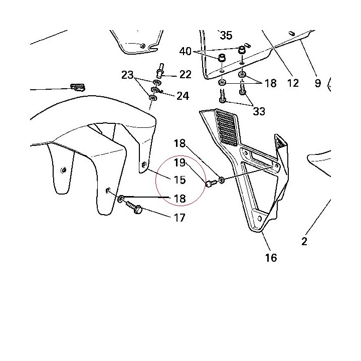 Front fender gloss black 56410421CT