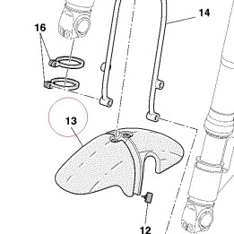 Front mudguard yellow 56410571AB