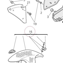 Front mudguard assembly carbon 56420461A