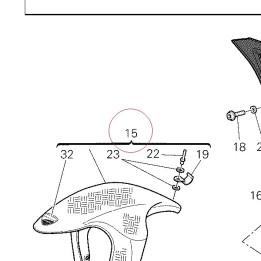 Front mudguard assembly carbon 56420551D