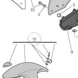 Front mudguard assembly red 56420711AA