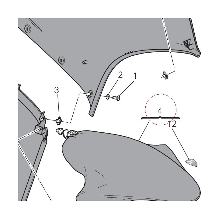 Front mudguard white 56420941AW