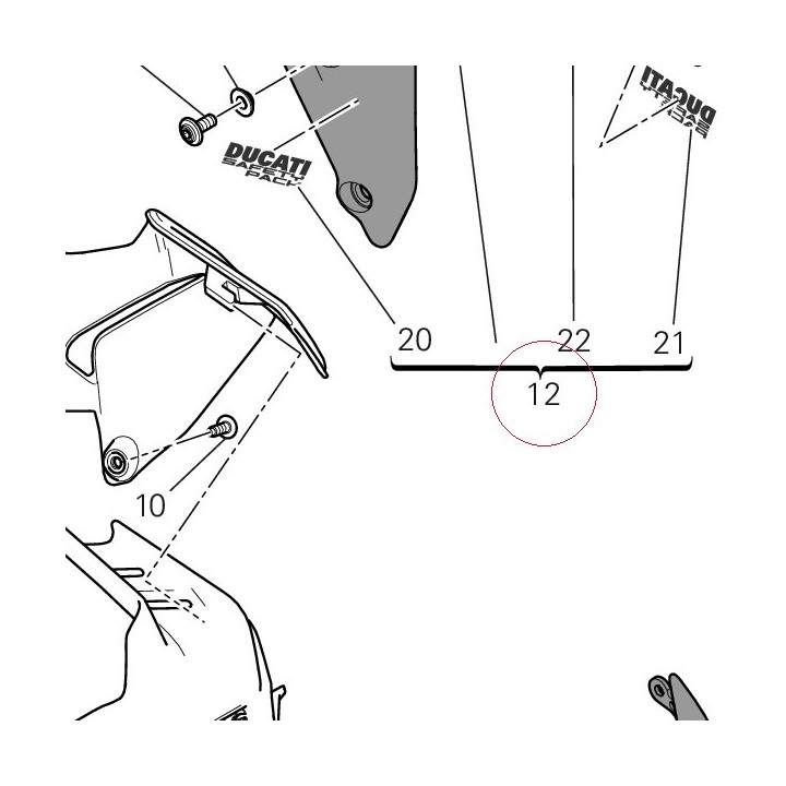 Front mudguard assembly red 564P1082AA