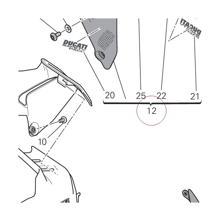 Front mudguard assembly carbon 564P1132AH