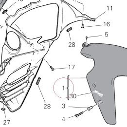 Front mudguard matt gray 564P6482AT