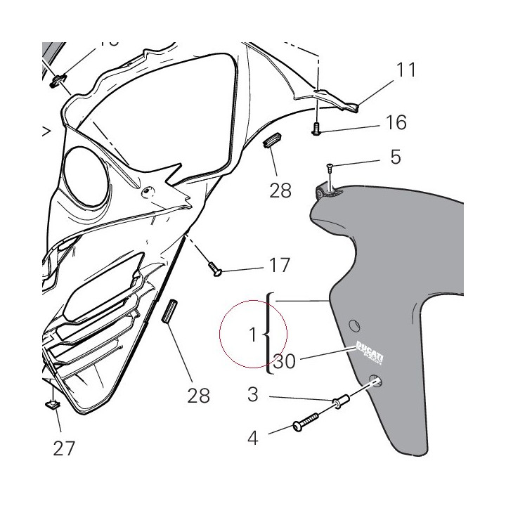 Front mudguard matt gray 564P6482AT